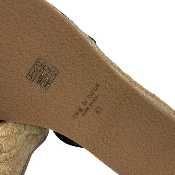 RAG & Bone Black Suede Calla Espadrille EU Size 41 US Size 11 - Picture 9 of 11